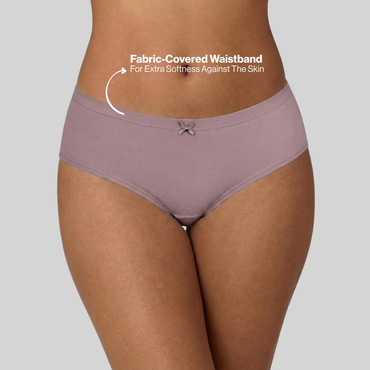 PO3 Mid Rise Cotton Hipster Panty with Inner Elastic- NYP100 Lavender,P Nude,Pink