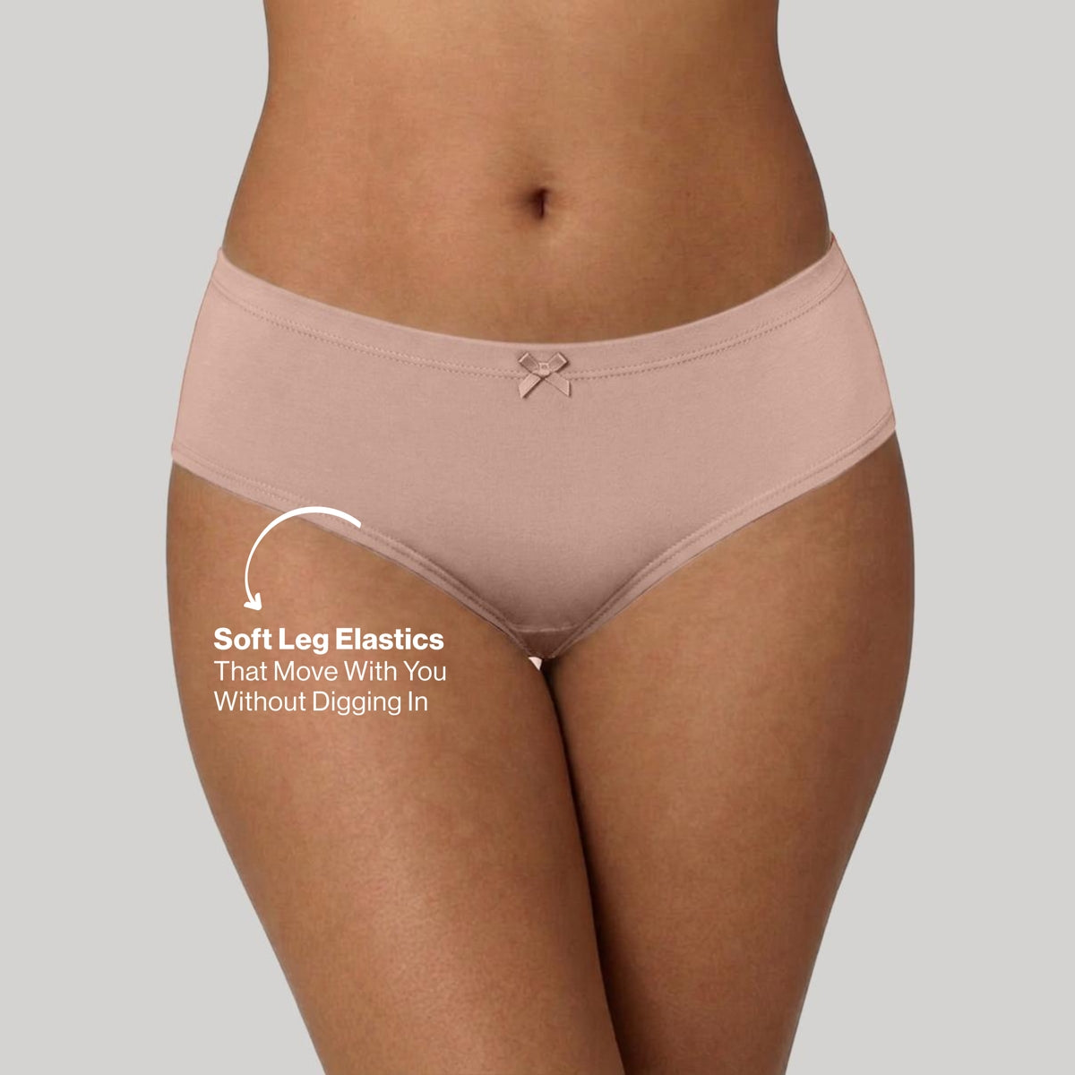 PO3 Mid Rise Cotton Hipster Panty with Inner Elastic- NYP100 Lavender,P Nude,Pink
