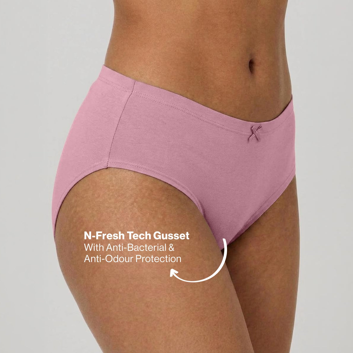 PO3 Mid Rise Cotton Hipster Panty with Inner Elastic- NYP100 M Wine,Blush,Dark Skin