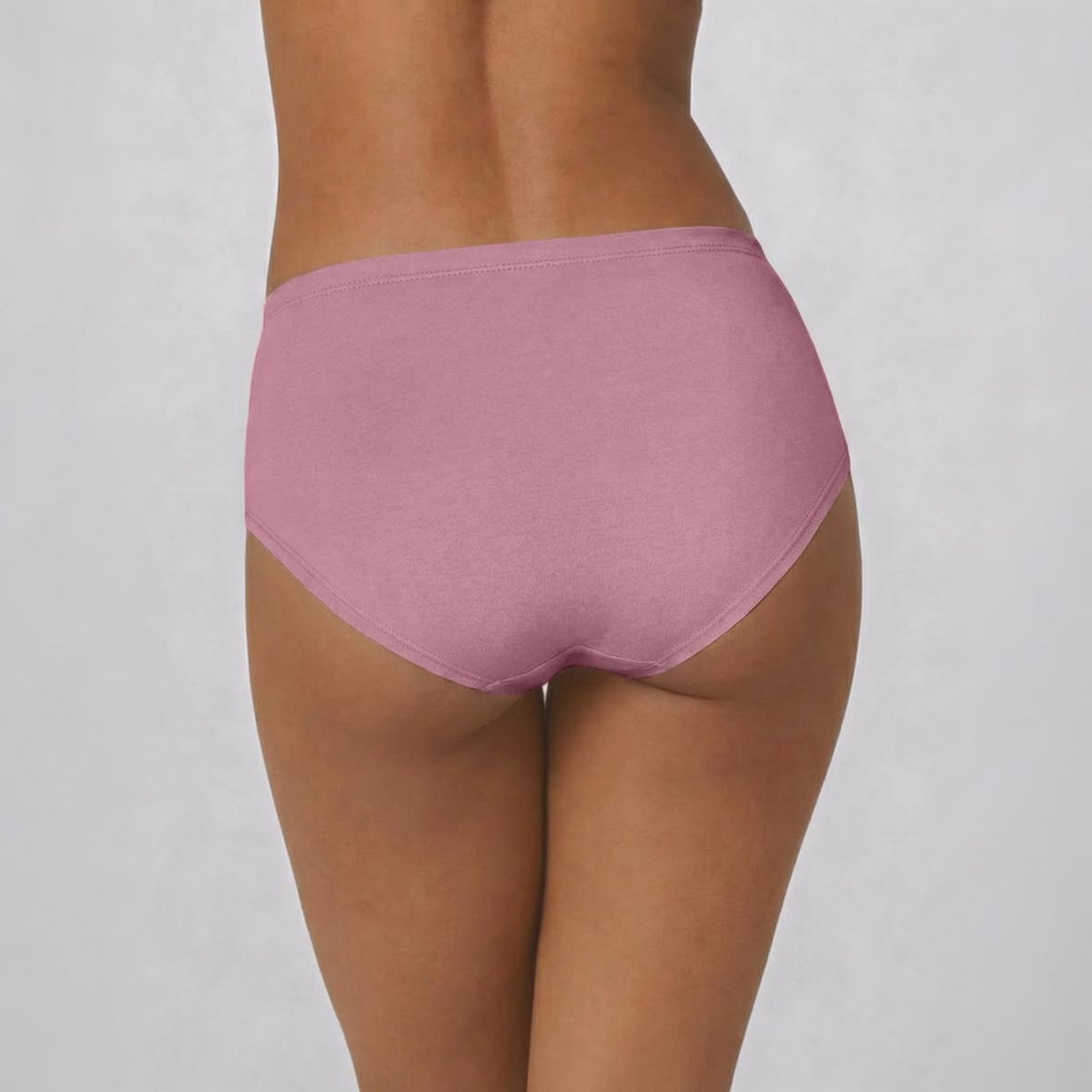 PO3 Mid Rise Cotton Hipster Panty with Inner Elastic- NYP100 M Wine,Blush,Dark Skin