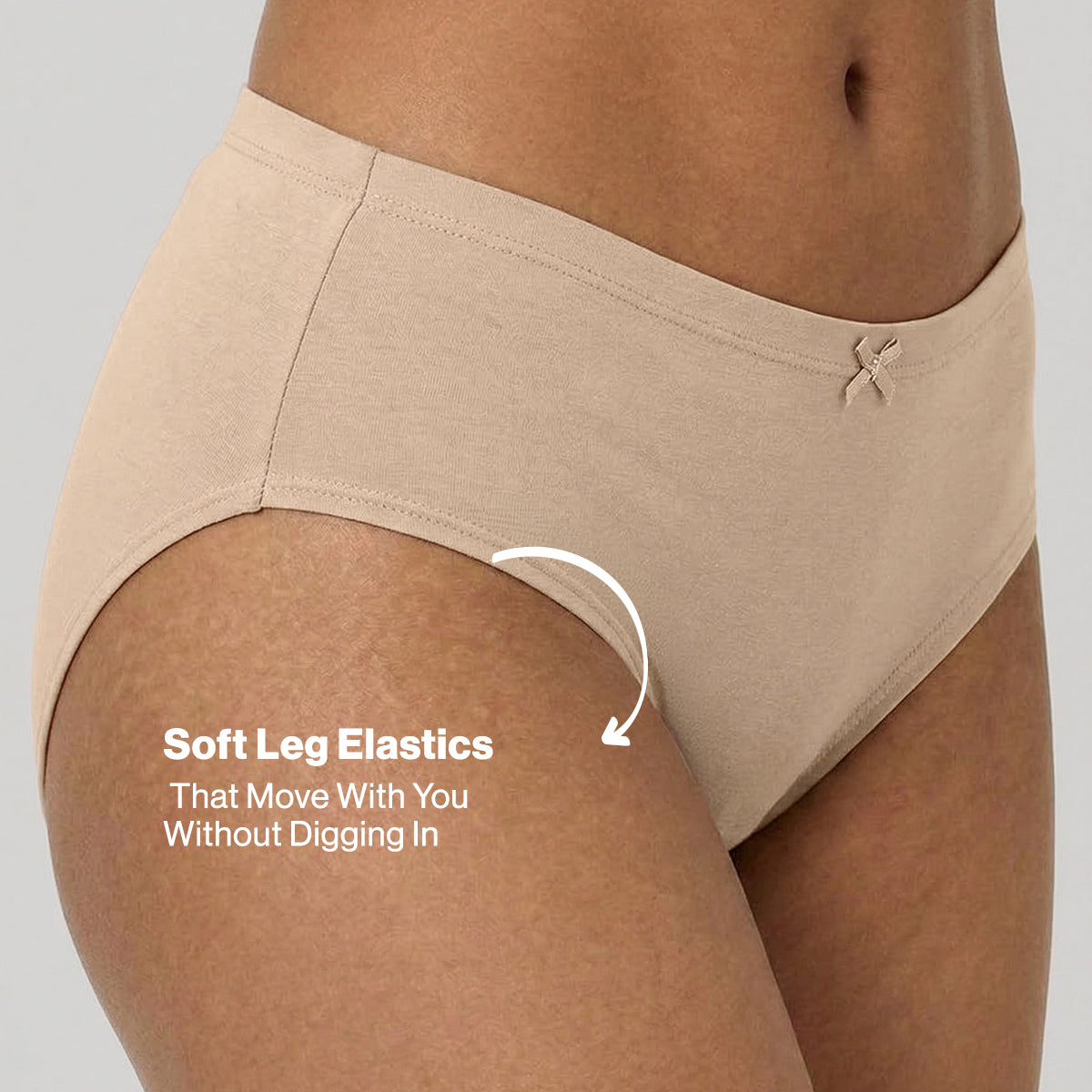 Nykd by Nykaa PO3 Mid Rise Cotton Hipster Panty with Inner Elastic-P.Nude,Sand,Clay NYP100