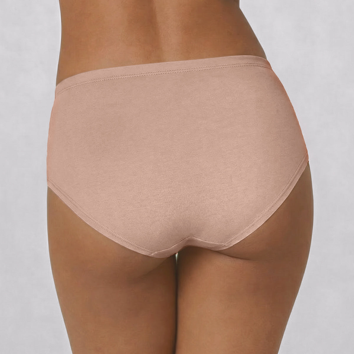 Nykd by Nykaa PO3 Mid Rise Cotton Hipster Panty with Inner Elastic-P.Nude,Sand,Clay NYP100