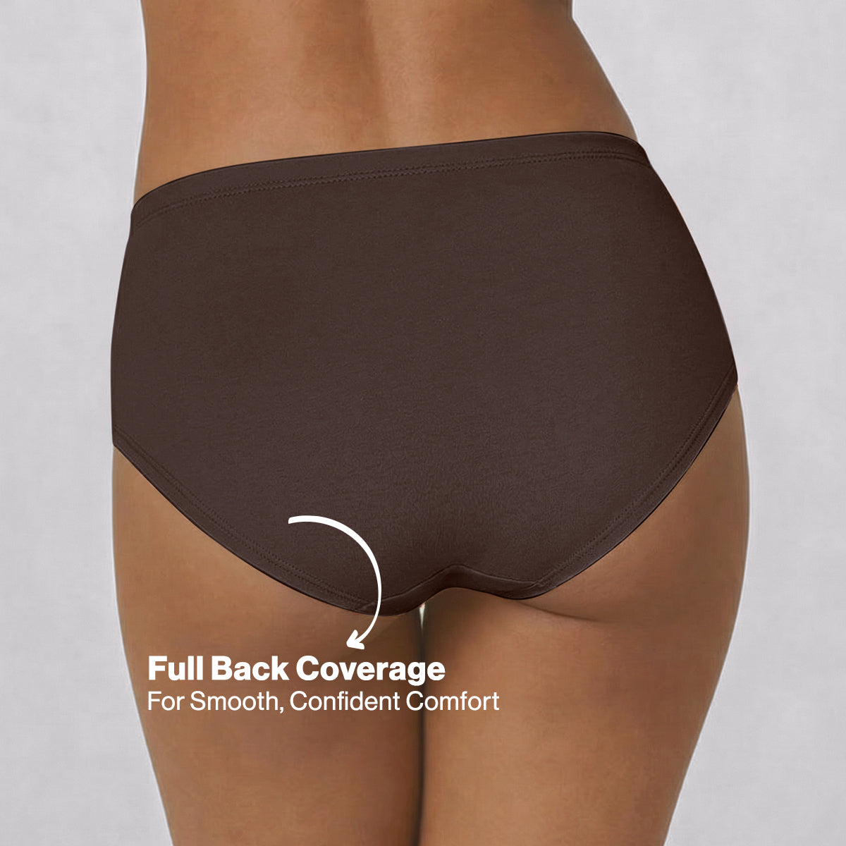 Nykd by Nykaa PO3 Mid Rise Cotton Hipster Panty with Inner Elastic-T.Brown,Brown,R.Wine NYP100