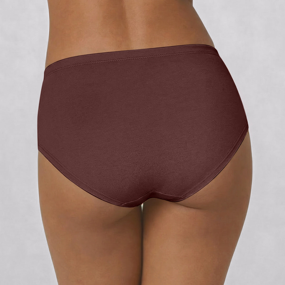 Nykd by Nykaa PO3 Mid Rise Cotton Hipster Panty with Inner Elastic-T.Brown,Brown,R.Wine NYP100