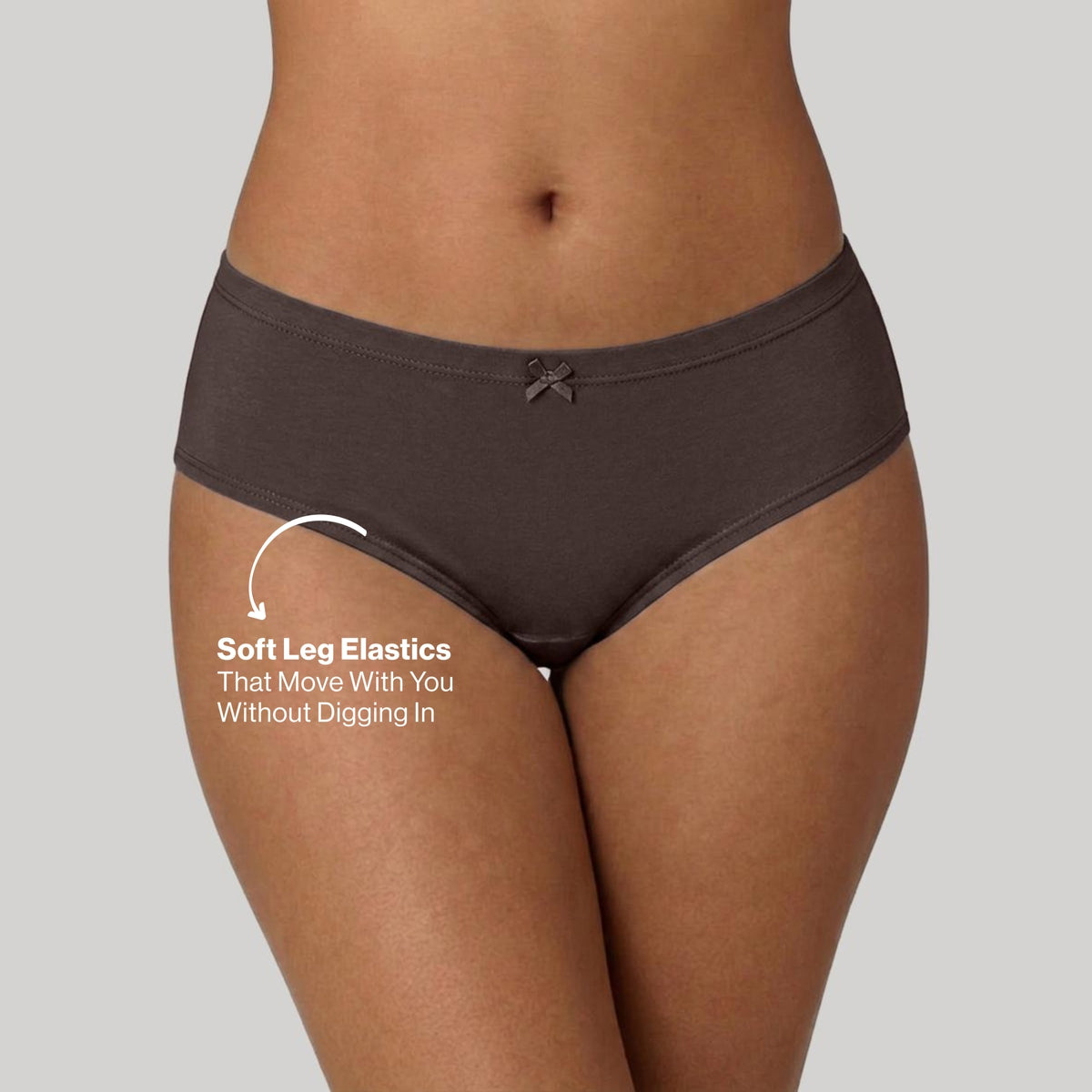 PO3 Mid Rise Cotton Full Brief Panty with Inner Elastic- NYP100 Wine,Brown, Dk. Skin