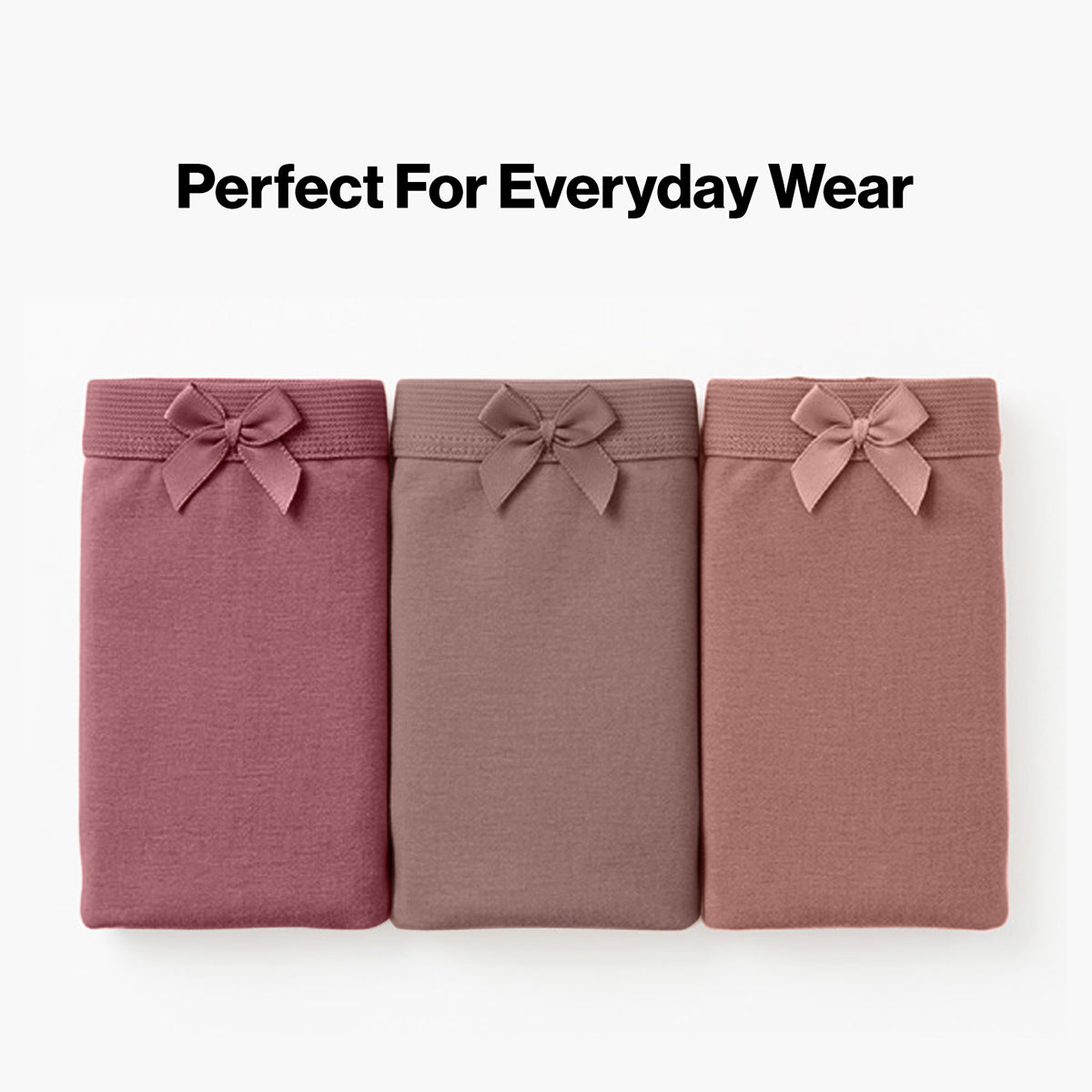 PO3 Mid Rise Cotton Full Brief Panty with Inner Elastic- NYP100 W Mauve,B Pink,L Rust
