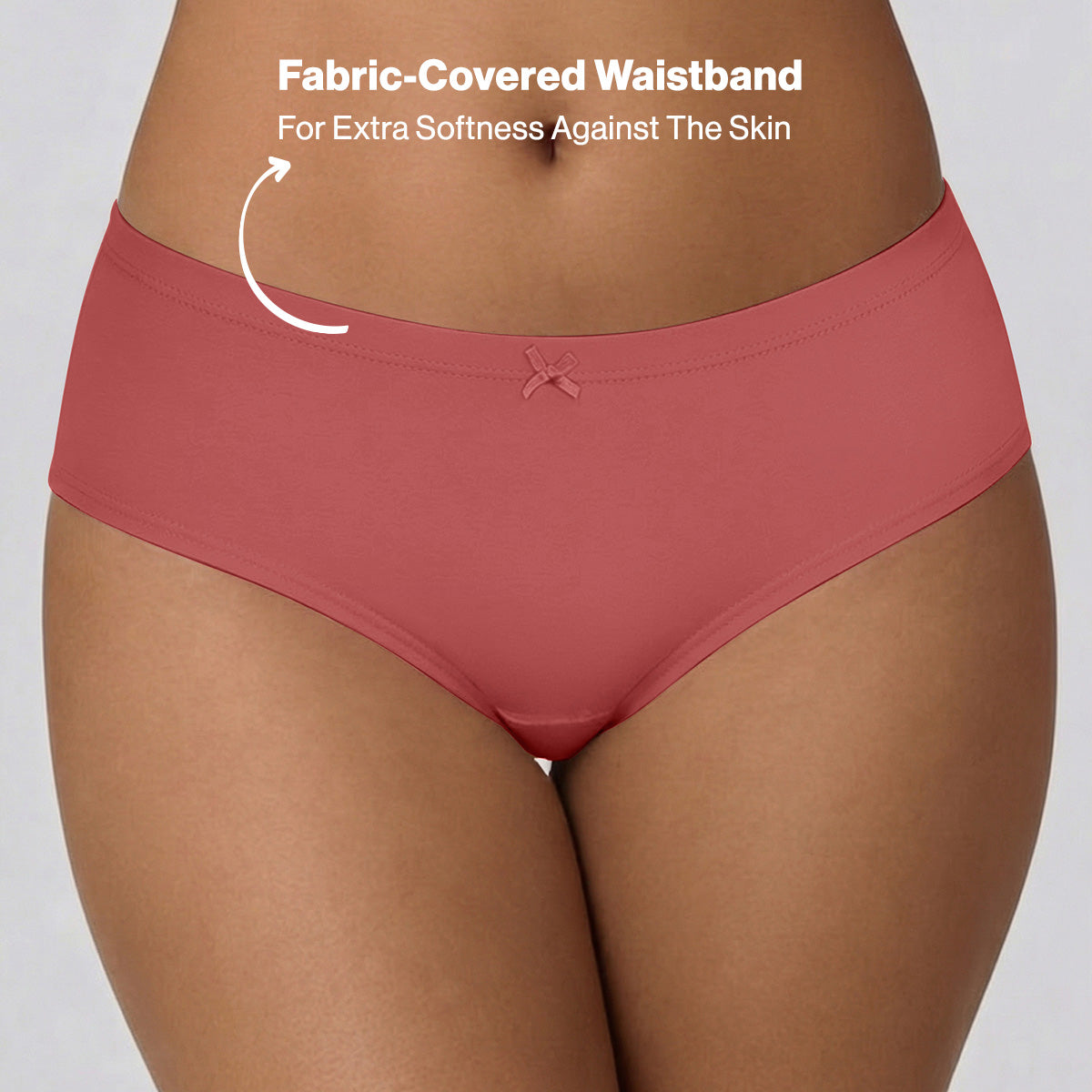 Mid Rise Cotton Hipster Panty with Inner Elastic-NYP100 PO3 Wedgewood Dusty Cedar Withered Rose