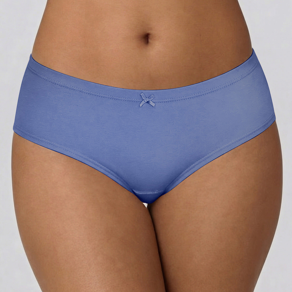 Mid Rise Cotton Hipster Panty with Inner Elastic-NYP100 PO3 Wedgewood Dusty Cedar Withered Rose