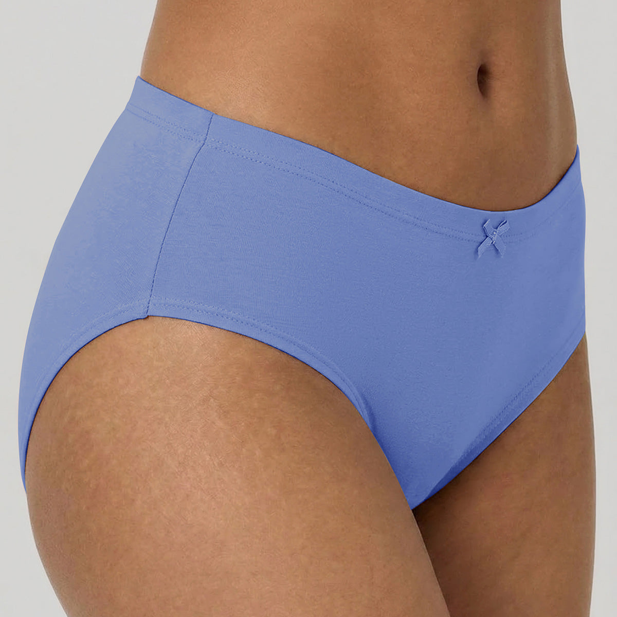 Mid Rise Cotton Hipster Panty with Inner Elastic-NYP100 PO3 Wedgewood Zypher Dusty Cedar