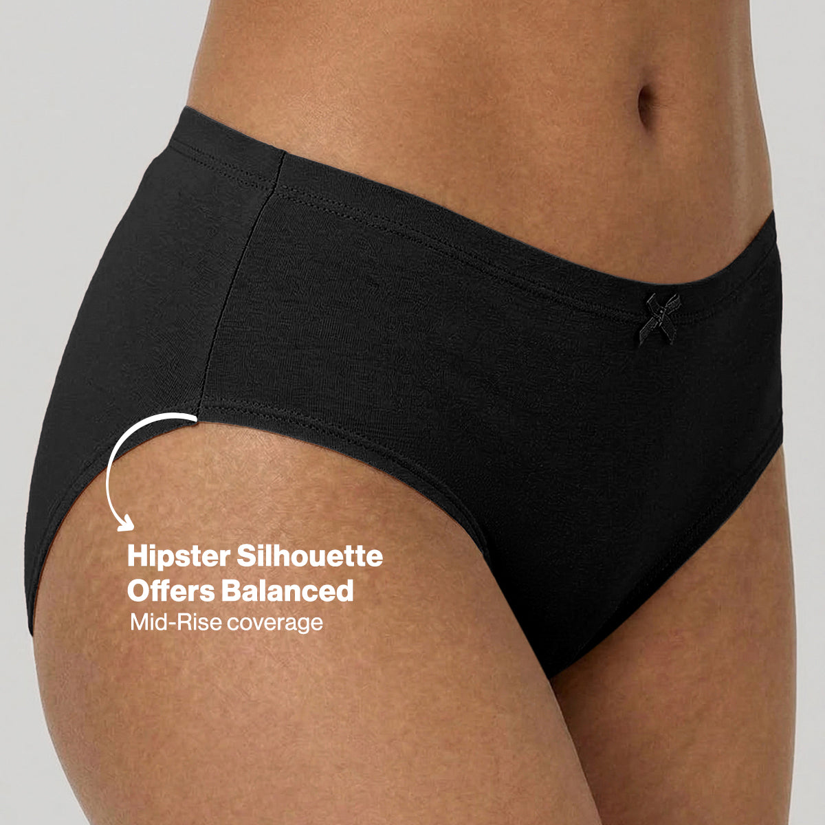 Nykd by Nykaa PO3 Mid Rise Cotton Hipster Panty with Inner Elastic-Wine/Navy/Black NYP100