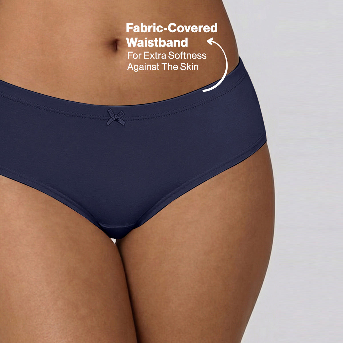 Nykd by Nykaa PO3 Mid Rise Cotton Hipster Panty with Inner Elastic-Wine/Navy/Black NYP100