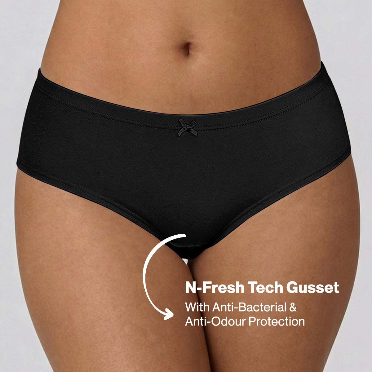 Nykd by Nykaa PO3 Mid Rise Cotton Hipster Panty with Inner Elastic-Wine/Navy/Black NYP100