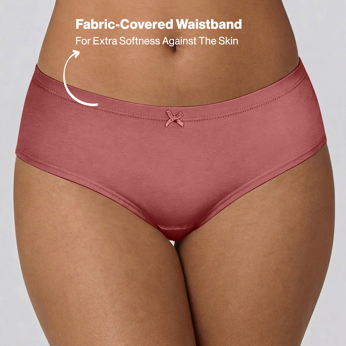 Mid Rise Cotton Hipster Panty with Inner Elastic-NYP100 PO3 Withered Rose Wistful Mauve Potent Purple