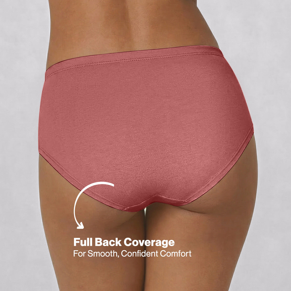 Mid Rise Cotton Hipster Panty with Inner Elastic-NYP100 PO3 Withered Rose Wistful Mauve Potent Purple
