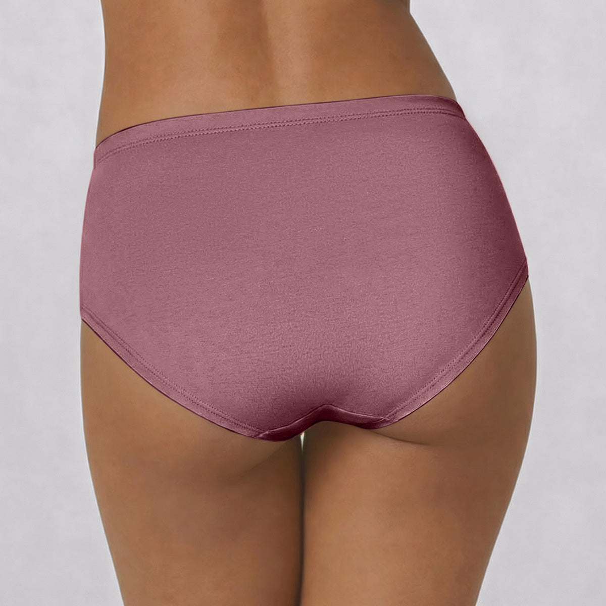 Mid Rise Cotton Hipster Panty with Inner Elastic-NYP100 PO3 Withered Rose Wistful Mauve Potent Purple