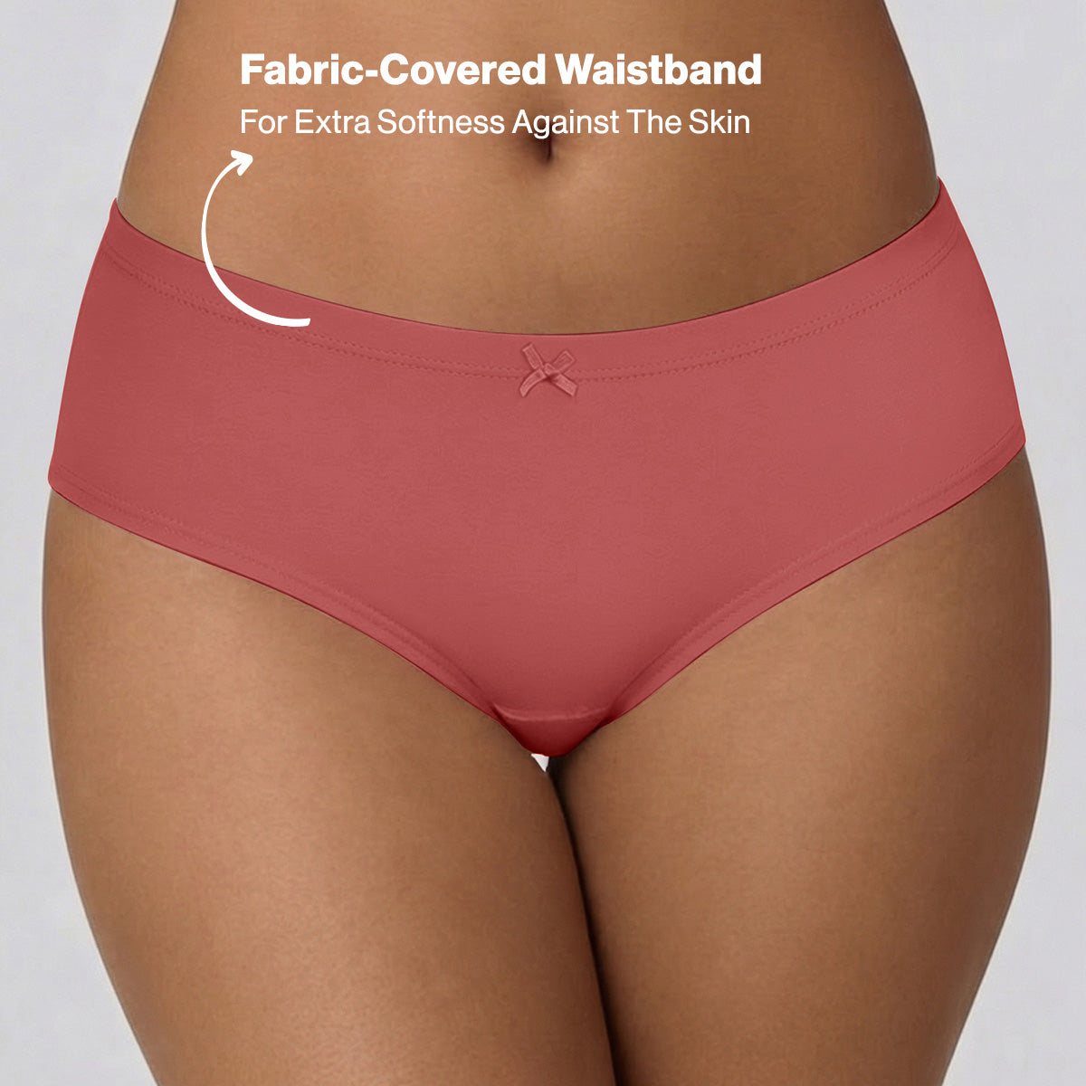 Mid Rise Cotton Hipster Panty with Inner Elastic-NYP100 PO3 Zinfandel Dusty Cedar Potent Purple