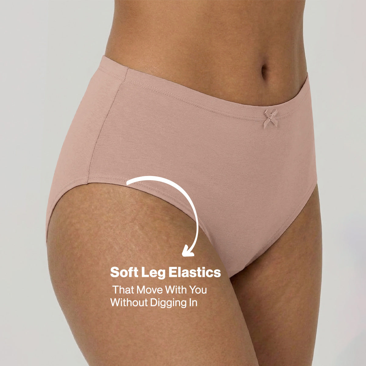 Nykd by Nykaa PO3 High Rise Cotton Full Brief Panty with Inner Elastic-P.Nude,Sand,Clay NYP104