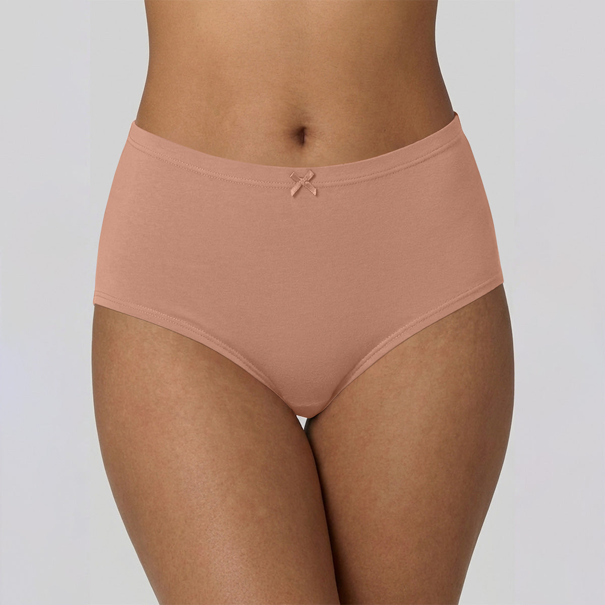 Nykd by Nykaa PO3 High Rise Cotton Full Brief Panty with Inner Elastic-P.Nude,Sand,Clay NYP104