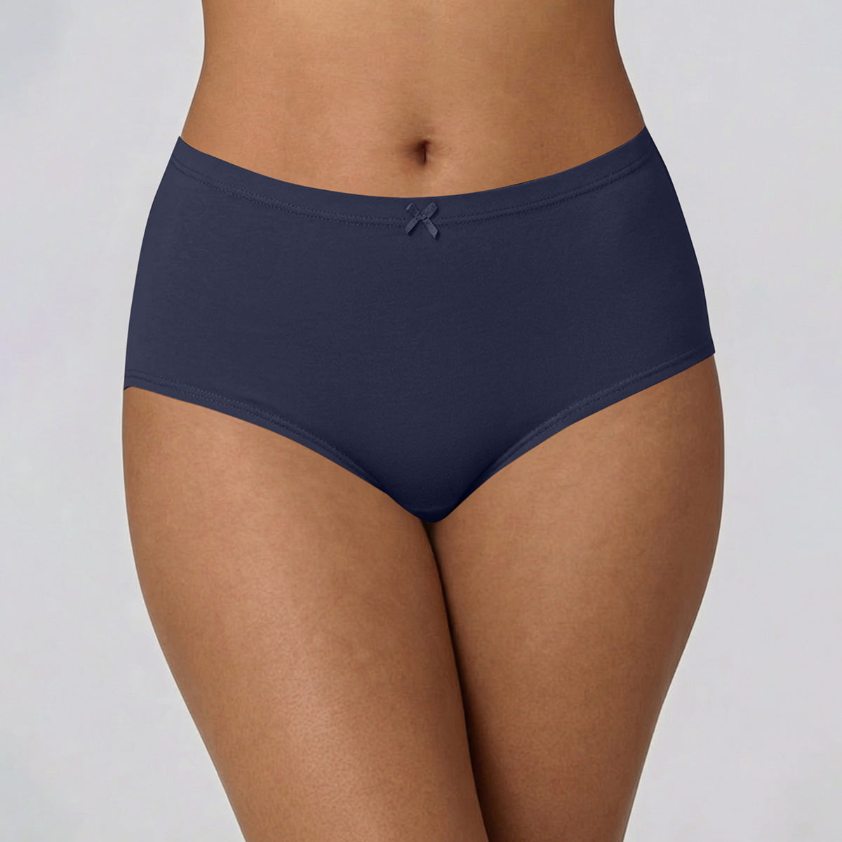 Nykd by Nykaa PO3 High Rise Cotton Full Brief Panty with Inner Elastic-Wine/Navy/Black NYP104