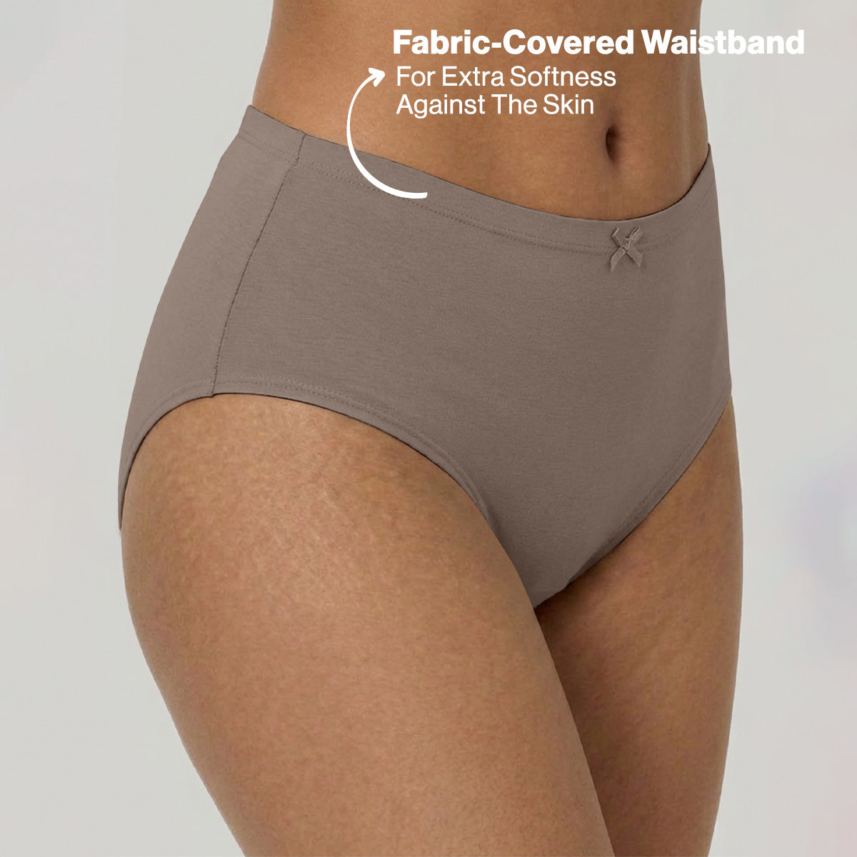 Nykd by Nykaa PO3 High Rise Cotton Full Brief Panty with Inner Elastic-C.Blue/L Brown/Berry C NYP104