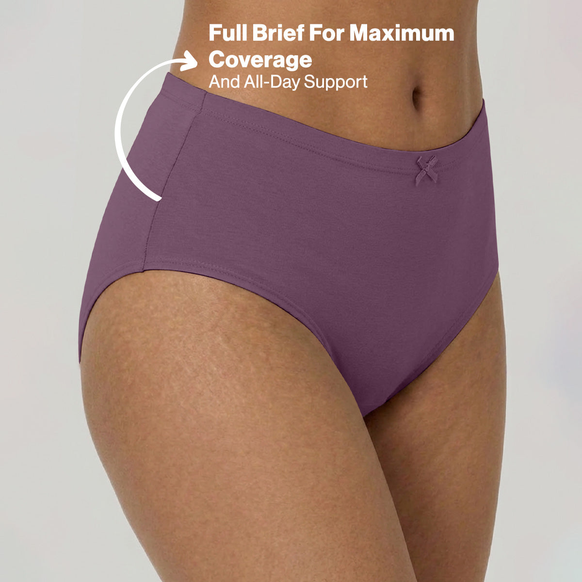 Nykd by Nykaa PO3 High Rise Cotton Full Brief Panty with Inner Elastic-C.Blue/L Brown/Berry C NYP104