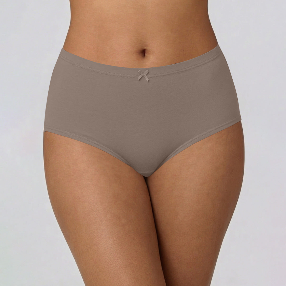 Nykd by Nykaa PO3 High Rise Cotton Full Brief Panty with Inner Elastic-C.Blue/L Brown/Berry C NYP104