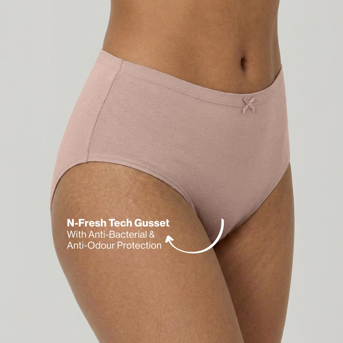 PO3 Mid Rise Cotton Hipster Panty with Inner Elastic- NYP104 Lavender,P Nude,Pink