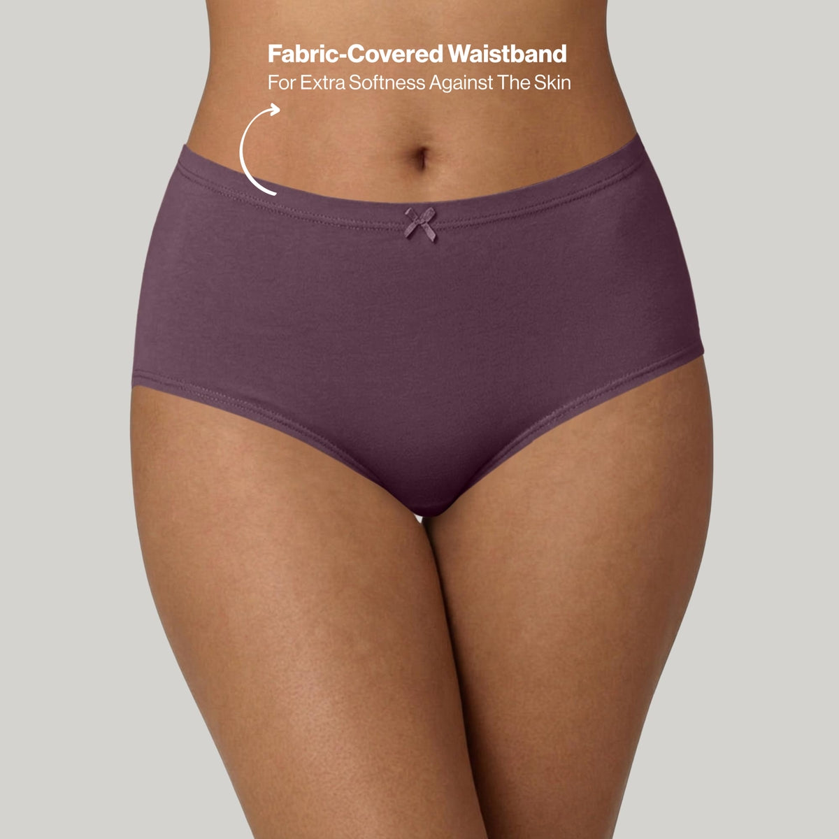 PO3 Mid Rise Cotton Hipster Panty with Inner Elastic- NYP104 M Wine,Blush,Dark Skin