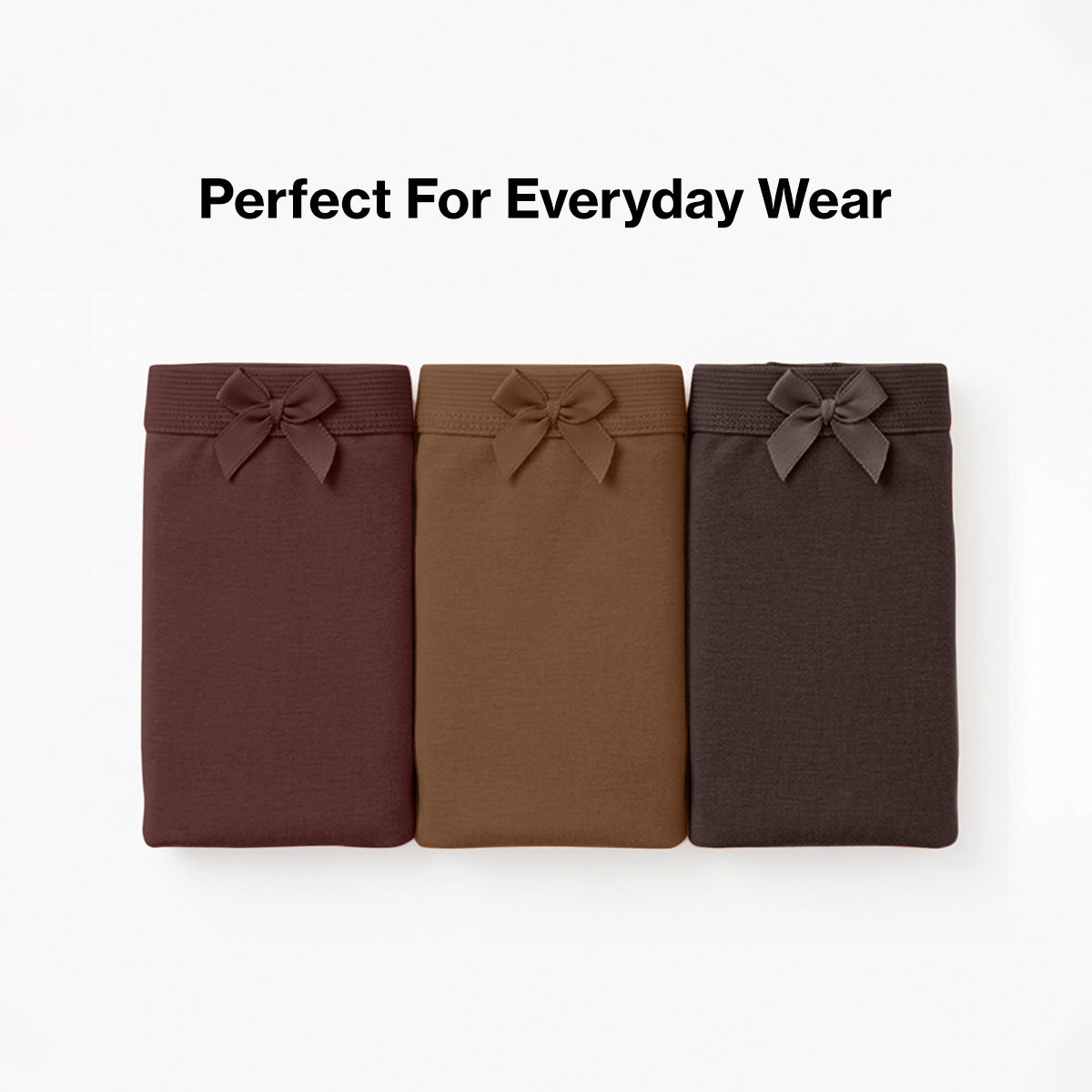Nykd by Nykaa PO3 High Rise Cotton Full Brief Panty with Inner Elastic-T.Brown/Brown/R.Wine NYP104