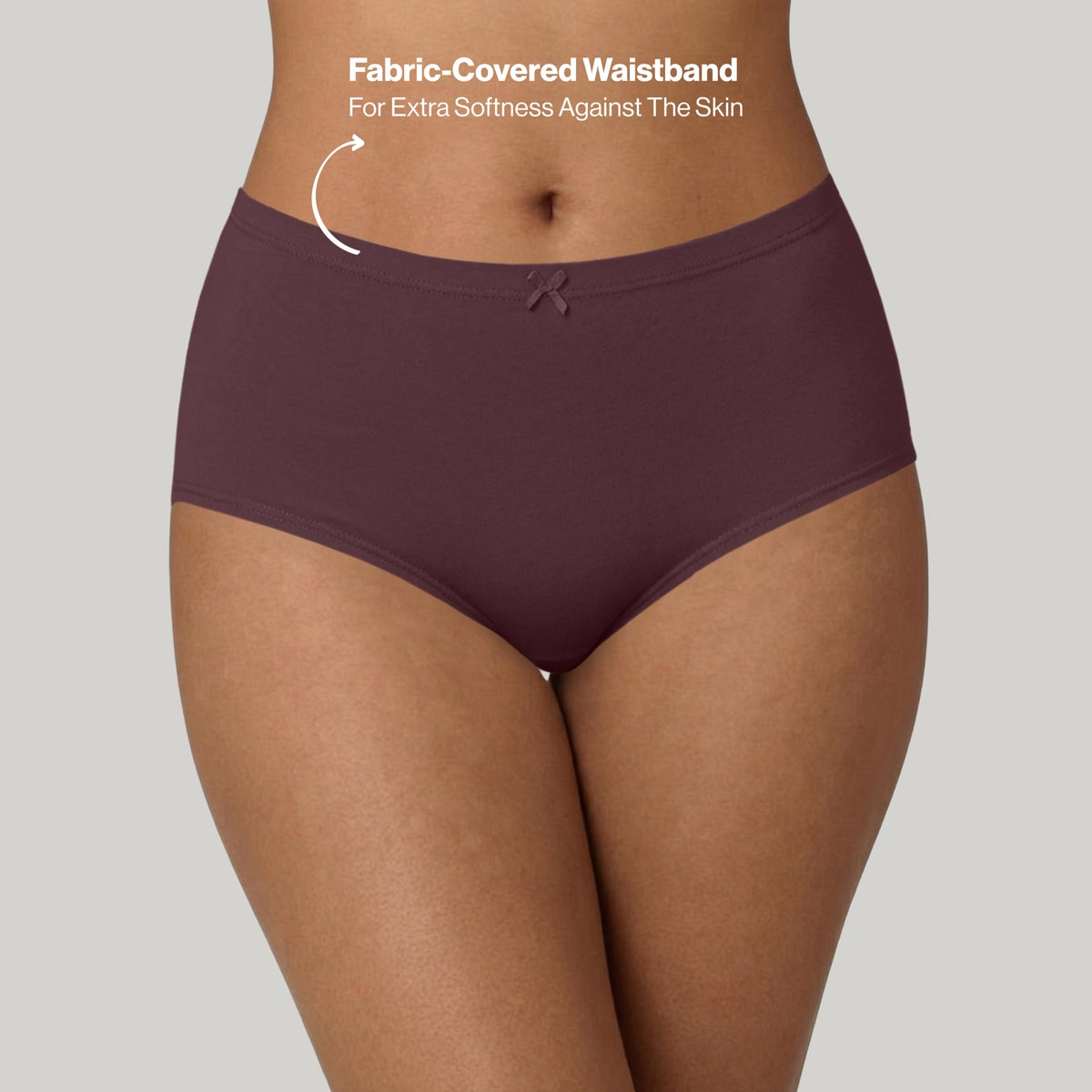 PO3 Mid Rise Cotton Hipster Panty with Inner Elastic- NYP104 Wine,Brown, Dk. Skin