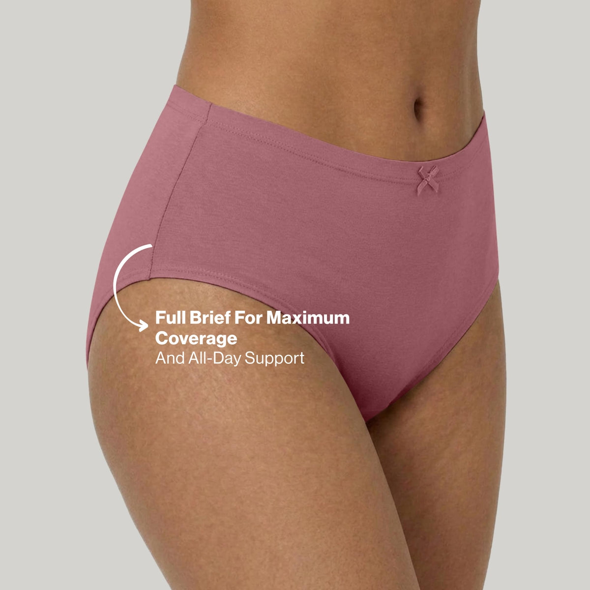 PO3 Mid Rise Cotton Hipster Panty with Inner Elastic- NYP104 W Mauve,B Pink,L Rust