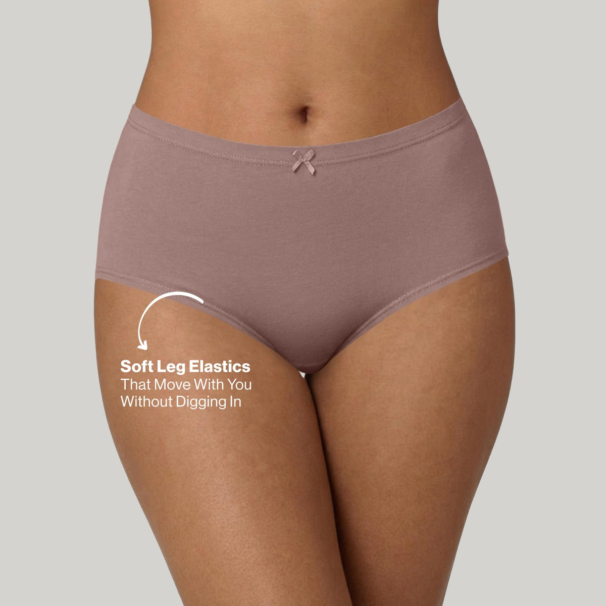 PO3 Mid Rise Cotton Hipster Panty with Inner Elastic- NYP104 W Mauve,B Pink,L Rust