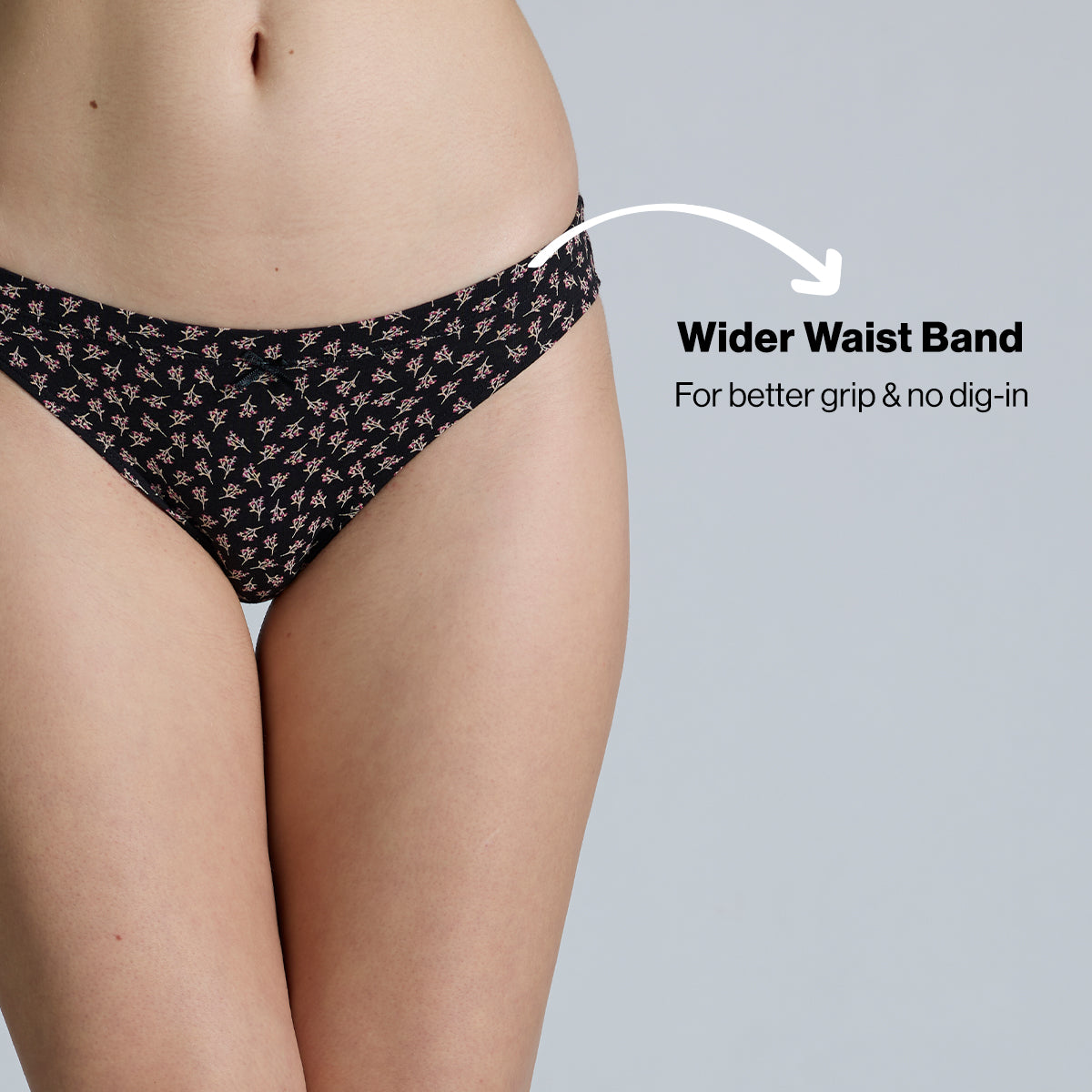 Nykd by Nykaa Low Rise Cotton Bikini Panty with Inner Elastic-NYP112-Assortment 16-P03