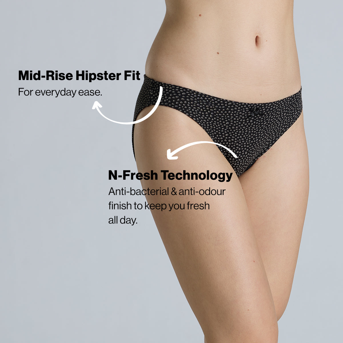 Nykd by Nykaa Low Rise Cotton Bikini Panty with Inner Elastic-NYP112-Assortment 16-P03