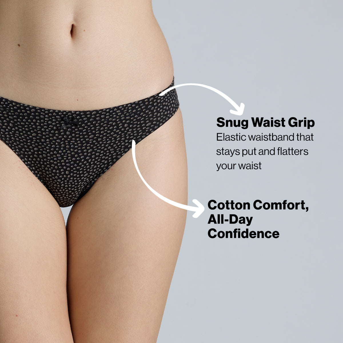 Nykd by Nykaa Low Rise Cotton Bikini Panty with Inner Elastic-NYP112-Assortment 16-P03