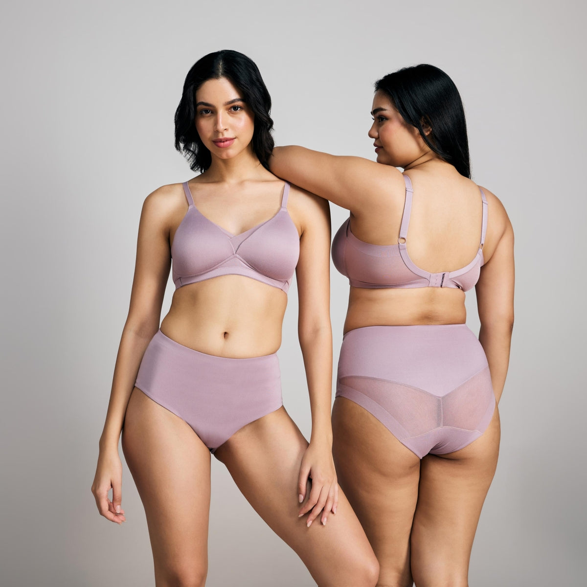Shaping Mesh Full brief panty-NYP207-Elderberry