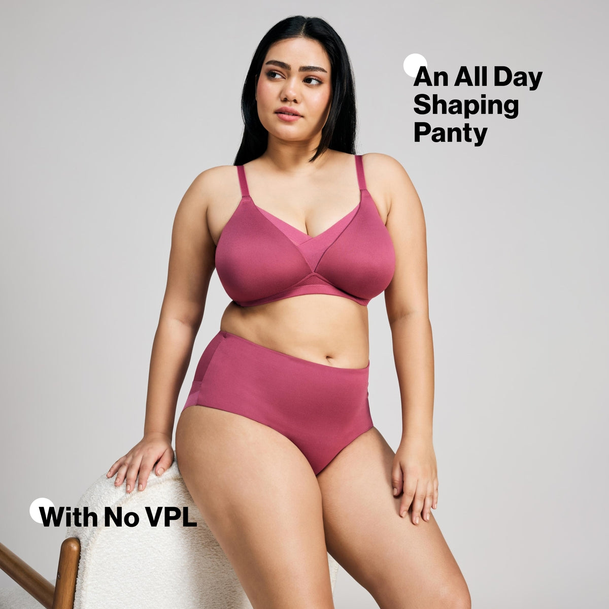 Shaping Mesh Full brief panty-NYP207-Rose