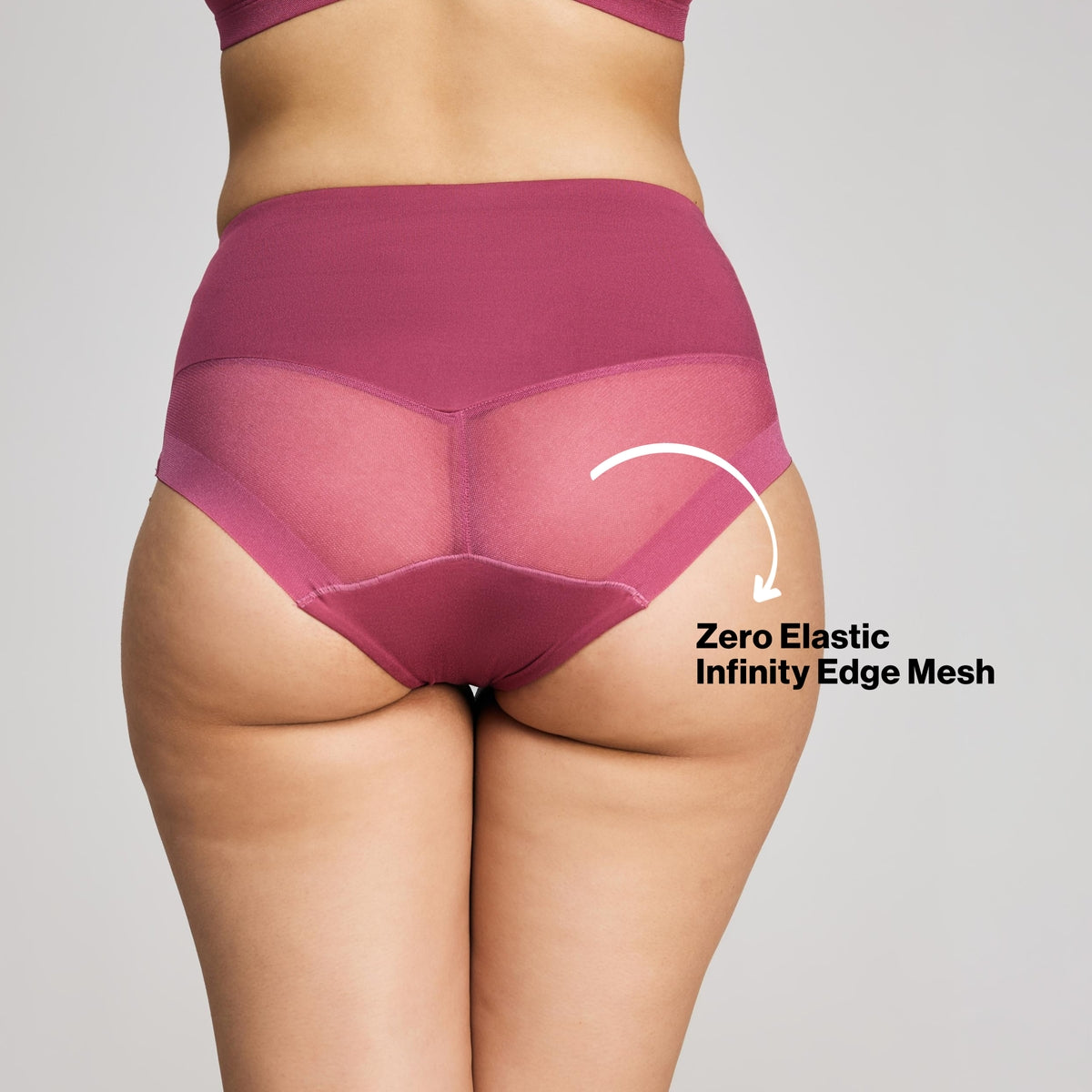 Shaping Mesh Full brief panty-NYP207-Rose