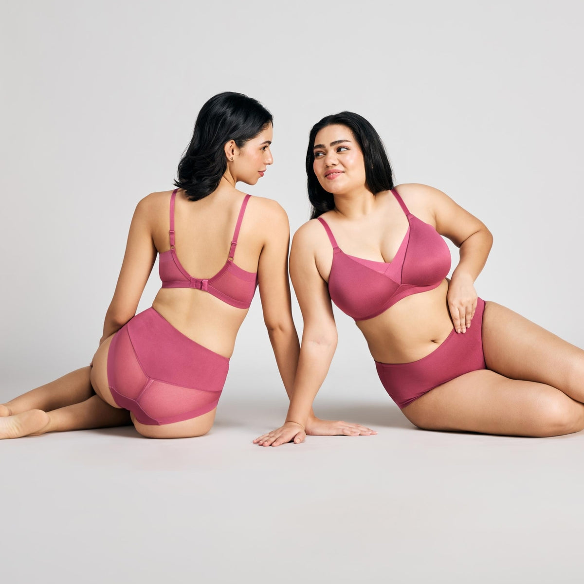 Shaping Mesh Full brief panty-NYP207-Rose