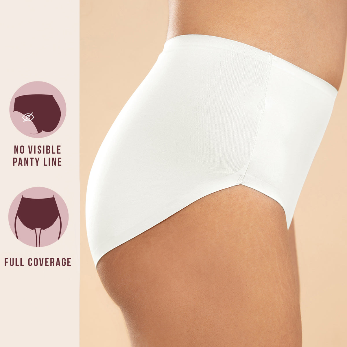 Nykd by Nykaa InvisiBlend™ No VPL Full Brief Pack of 2-NYP210-White & Grey