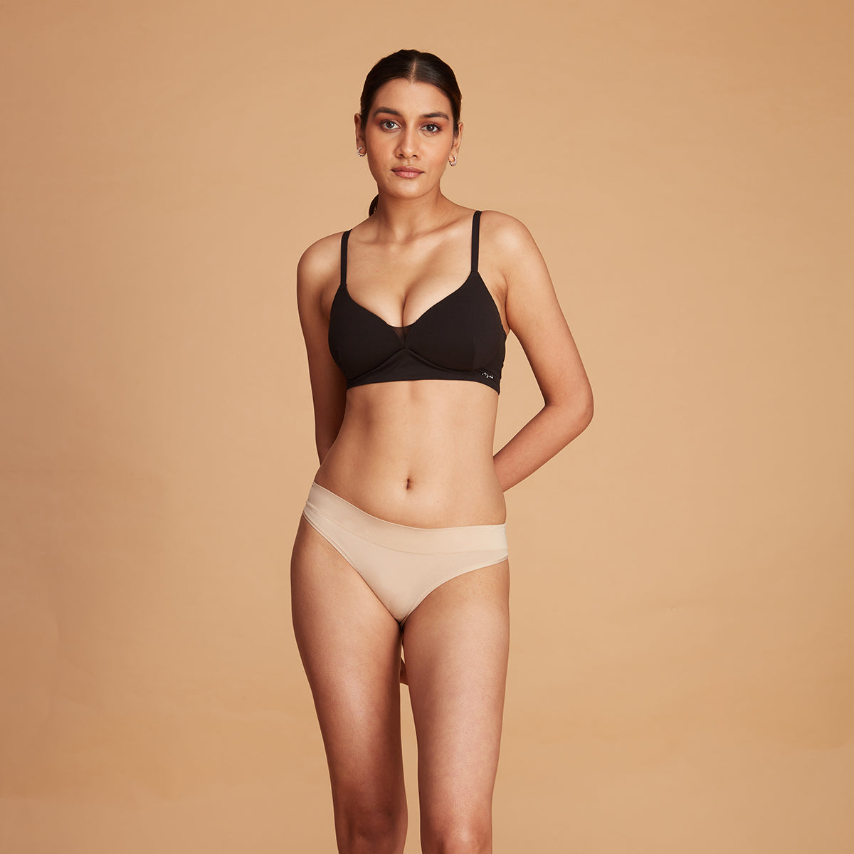 Nykd by Nykaa 4 Way Stretch Bikini Panty Pack of 2 NYP341 Black & Skin