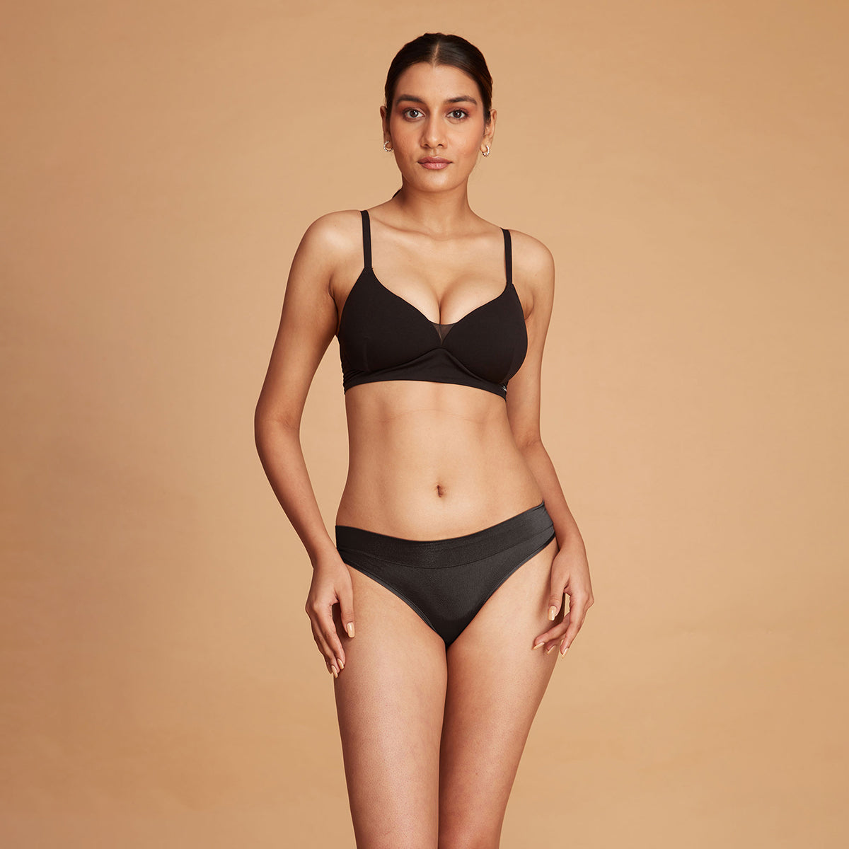 Nykd by Nykaa 4 Way Stretch Bikini Panty Pack of 2 NYP341 Black & Skin