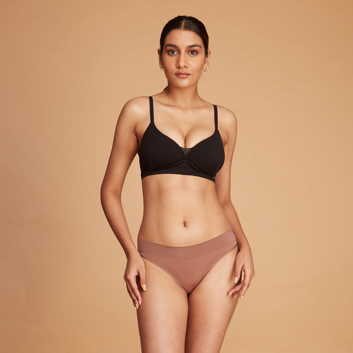 Nykd by Nykaa 4 Way Stretch Bikini Panty Pack of 2 NYP341 Brown & Skin