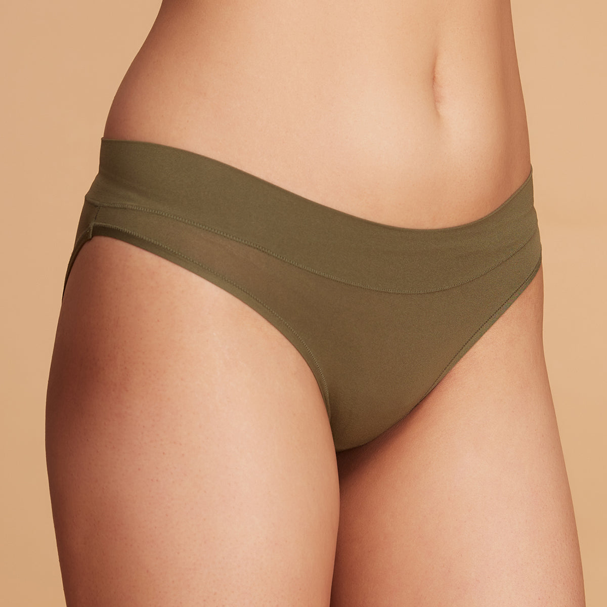 Nykd by Nykaa 4 Way Stretch Bikini Panty Pack of 2 NYP341 Skin & Olive