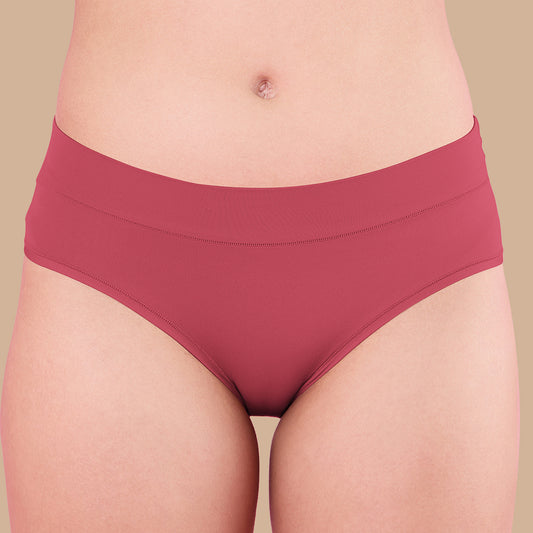 Super 4 Way Stretch Hipster Panty-NYP342-Brick Red