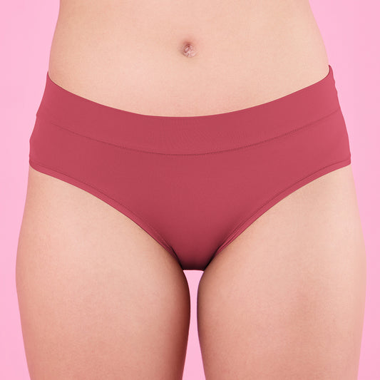Nykd by Nykaa Super 4 Way Stretch Hipster Panty-NYP342-Brick Red