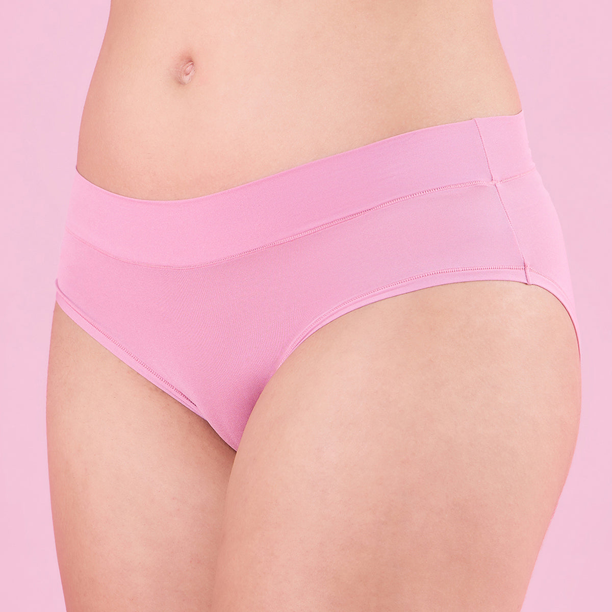 Nykd by Nykaa Super 4 Way Stretch Hipster Panty-NYP342-D Pink
