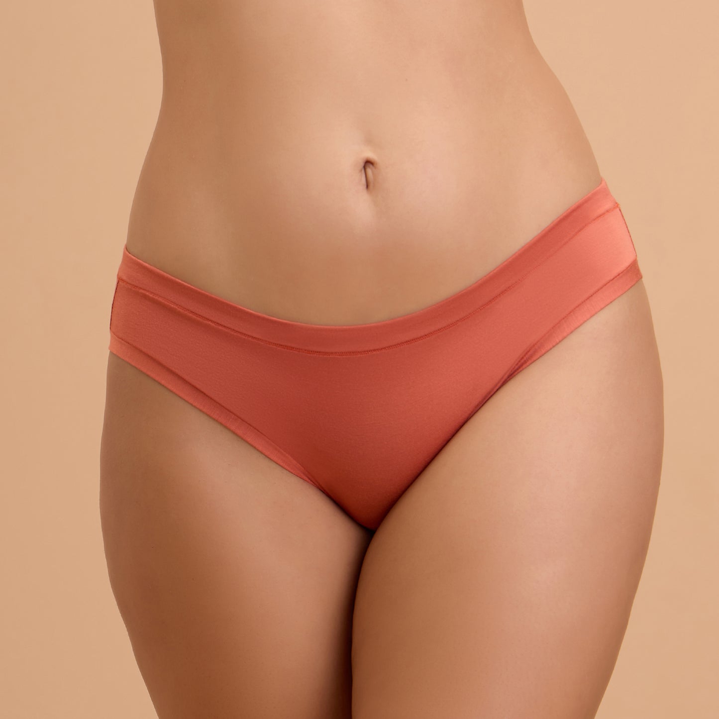 Nykd by Nykaa Super Soft Luxe Modal Bikini Panty NYP382 PO2-Carrot & Eggplant