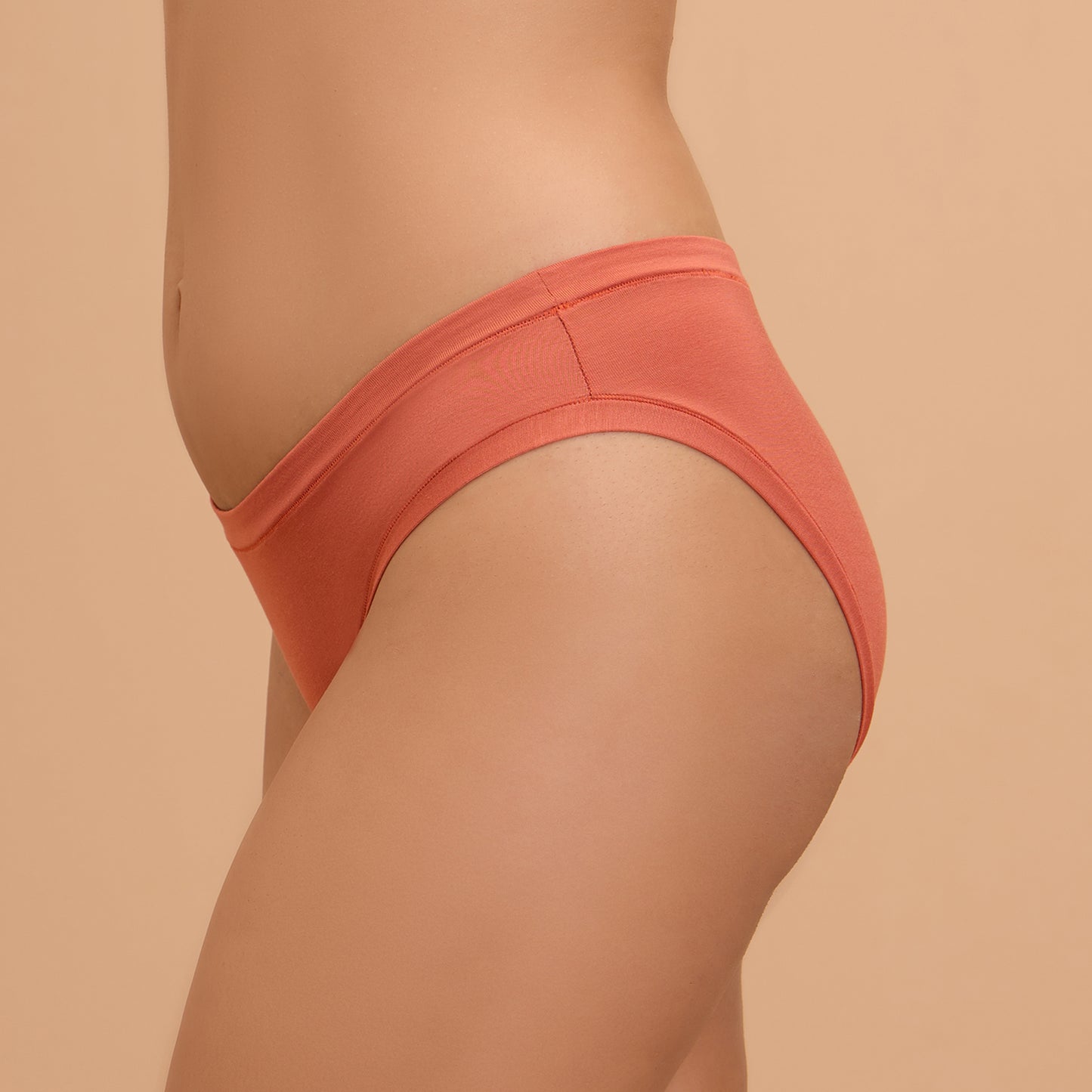 Nykd by Nykaa Super Soft Luxe Modal Bikini Panty NYP382 PO2-Carrot & Eggplant
