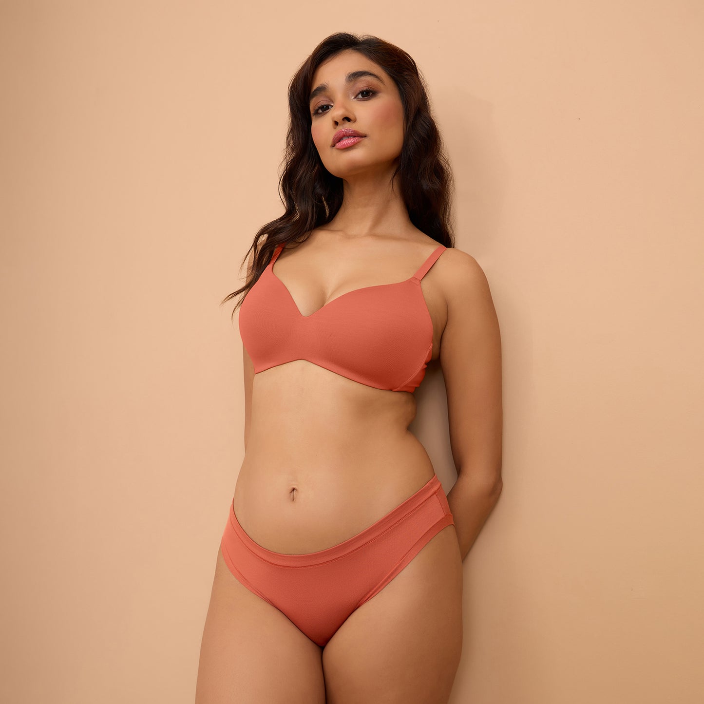 Nykd by Nykaa Super Soft Luxe Modal Bikini Panty NYP382 PO2-Carrot & Eggplant